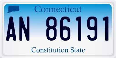 CT license plate AN86191