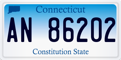CT license plate AN86202