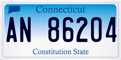 CT license plate AN86204