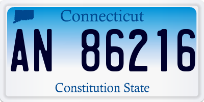 CT license plate AN86216
