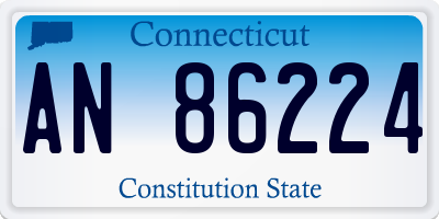 CT license plate AN86224