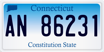 CT license plate AN86231