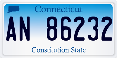 CT license plate AN86232