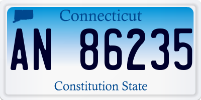 CT license plate AN86235