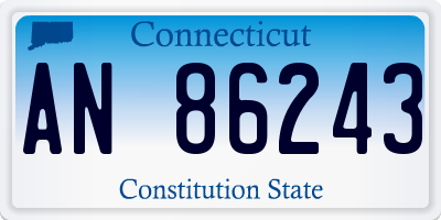 CT license plate AN86243