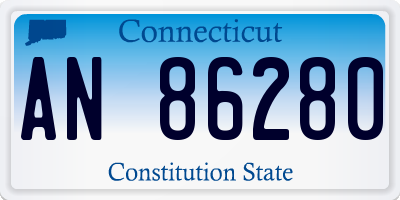 CT license plate AN86280