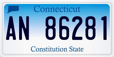 CT license plate AN86281