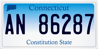 CT license plate AN86287