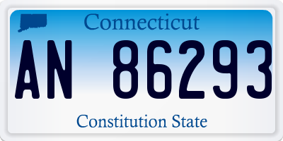 CT license plate AN86293