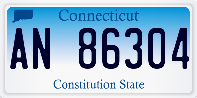 CT license plate AN86304