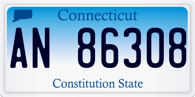 CT license plate AN86308