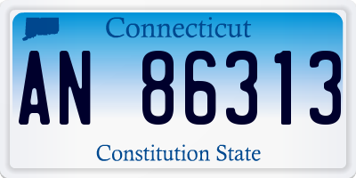 CT license plate AN86313