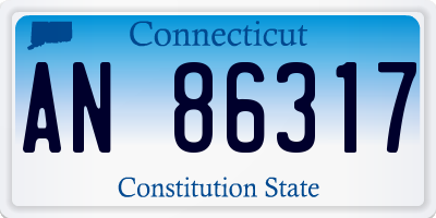 CT license plate AN86317