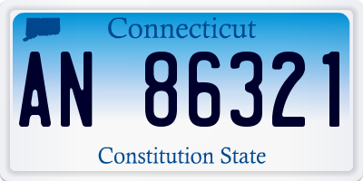 CT license plate AN86321