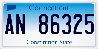 CT license plate AN86325