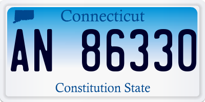 CT license plate AN86330