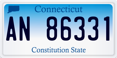 CT license plate AN86331