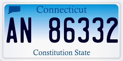 CT license plate AN86332