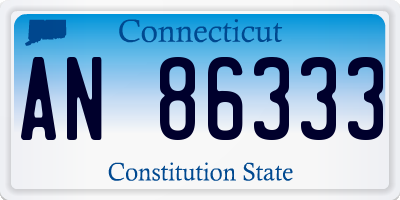 CT license plate AN86333