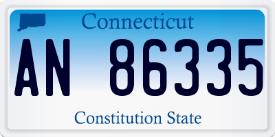 CT license plate AN86335