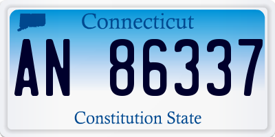 CT license plate AN86337