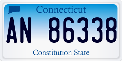 CT license plate AN86338