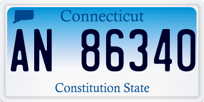 CT license plate AN86340