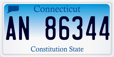 CT license plate AN86344