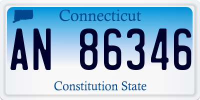 CT license plate AN86346