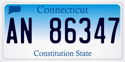 CT license plate AN86347