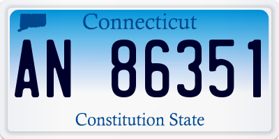 CT license plate AN86351