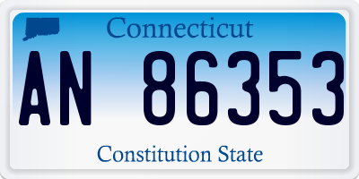 CT license plate AN86353