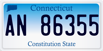 CT license plate AN86355