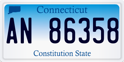 CT license plate AN86358