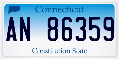 CT license plate AN86359