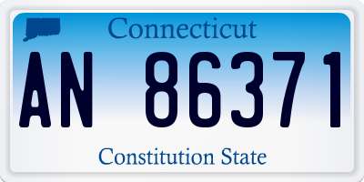 CT license plate AN86371