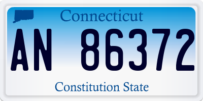 CT license plate AN86372