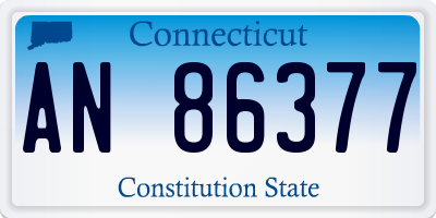 CT license plate AN86377