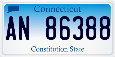 CT license plate AN86388