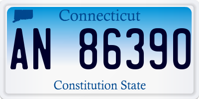 CT license plate AN86390
