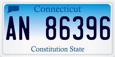 CT license plate AN86396