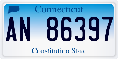 CT license plate AN86397