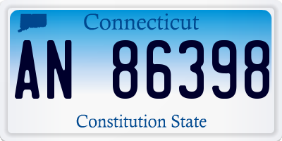 CT license plate AN86398