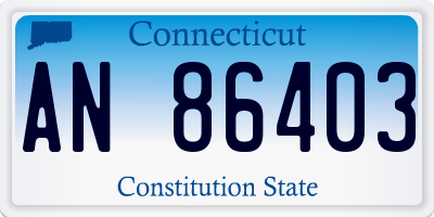 CT license plate AN86403