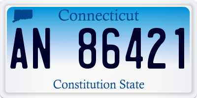 CT license plate AN86421
