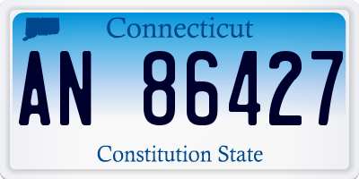 CT license plate AN86427