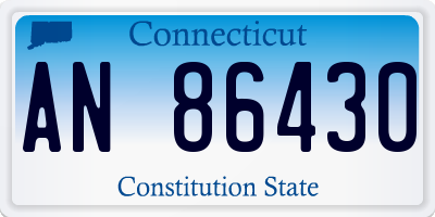 CT license plate AN86430