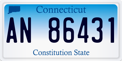 CT license plate AN86431