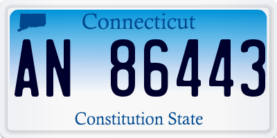 CT license plate AN86443