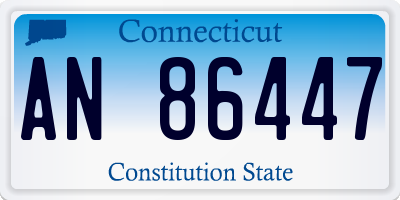 CT license plate AN86447